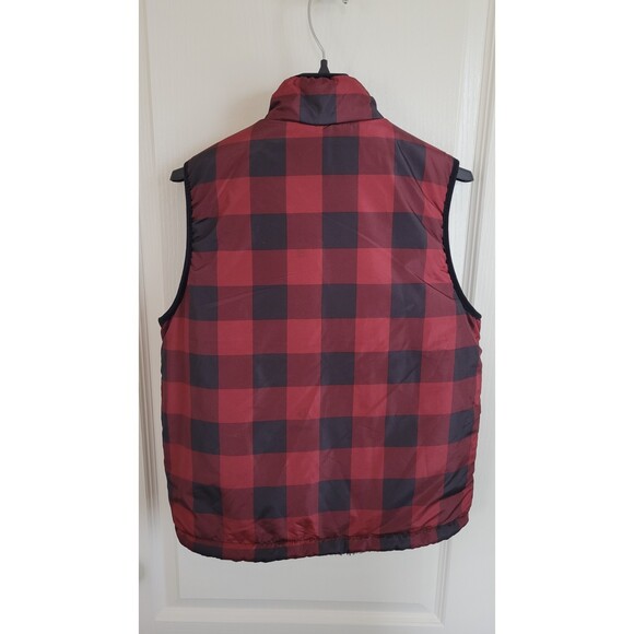 NWT Boy's Vest Puffer Reversible Buffalo David Bitton Fleece Vest Medium - Picture 4 of 5